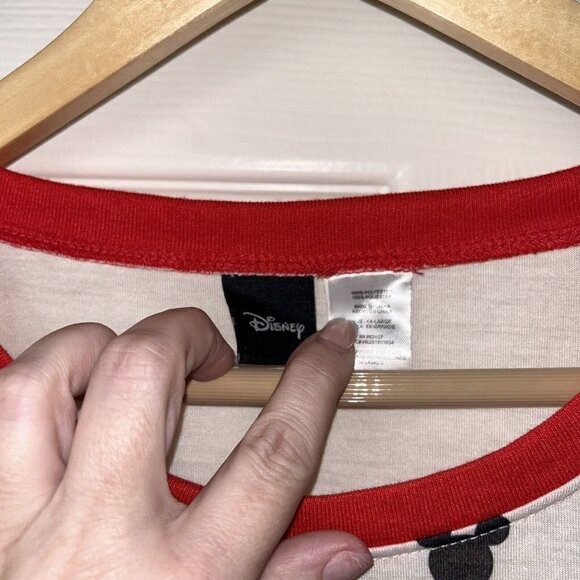 Disney Mickey Mouse Black & White Fleece Pajama Long Sleeve Pant Set Size XXL - Picture 7 of 8